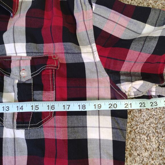 US Expedition Plaid Button Up Shirt Plaid Large - Picture 5 of 10